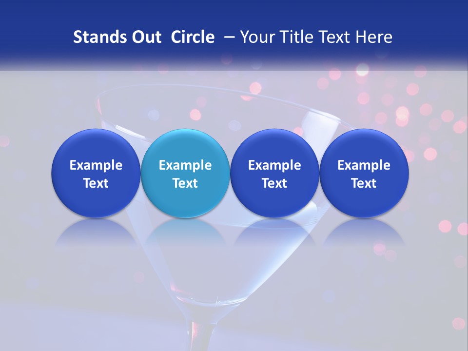 A Blue Drink In A Glass On A Table PowerPoint Template