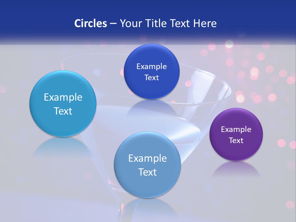 A Blue Drink In A Glass On A Table PowerPoint Template