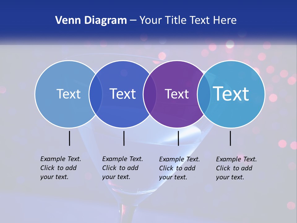 A Blue Drink In A Glass On A Table PowerPoint Template