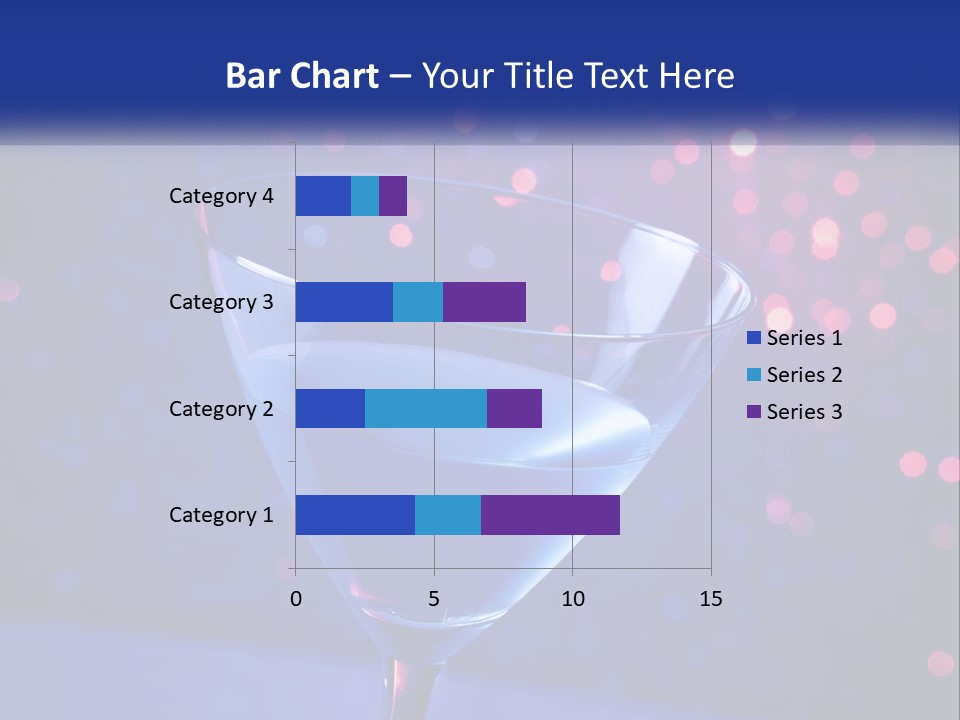 A Blue Drink In A Glass On A Table PowerPoint Template