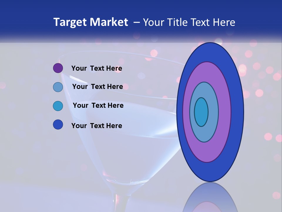 A Blue Drink In A Glass On A Table PowerPoint Template