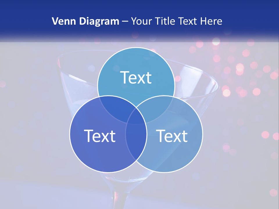 A Blue Drink In A Glass On A Table PowerPoint Template