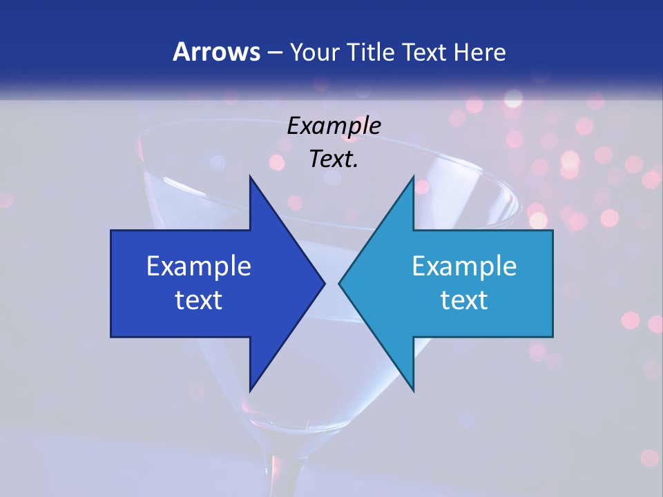 A Blue Drink In A Glass On A Table PowerPoint Template