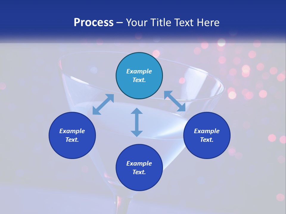 A Blue Drink In A Glass On A Table PowerPoint Template