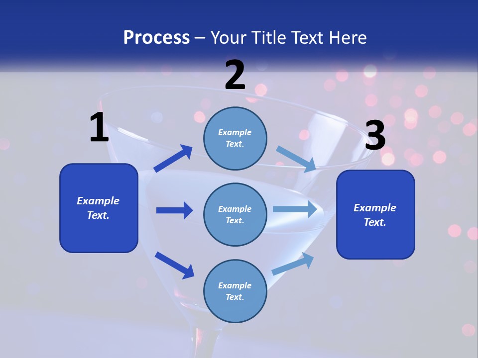 A Blue Drink In A Glass On A Table PowerPoint Template