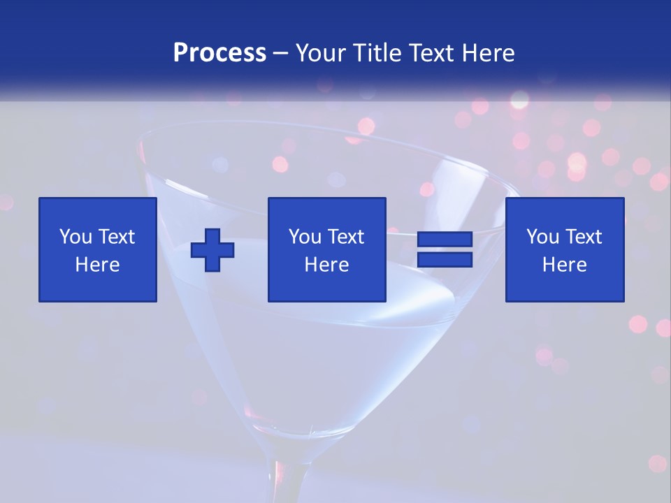 A Blue Drink In A Glass On A Table PowerPoint Template