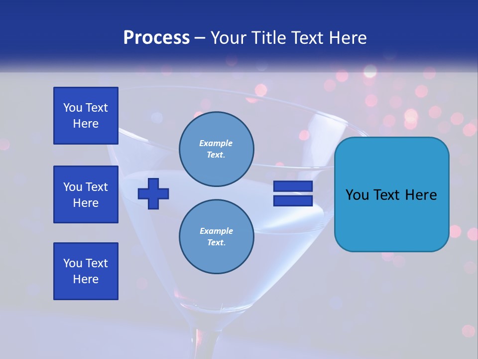 A Blue Drink In A Glass On A Table PowerPoint Template