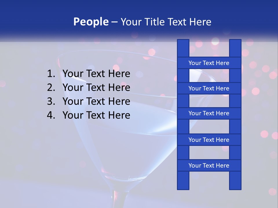 A Blue Drink In A Glass On A Table PowerPoint Template