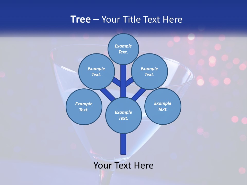 A Blue Drink In A Glass On A Table PowerPoint Template