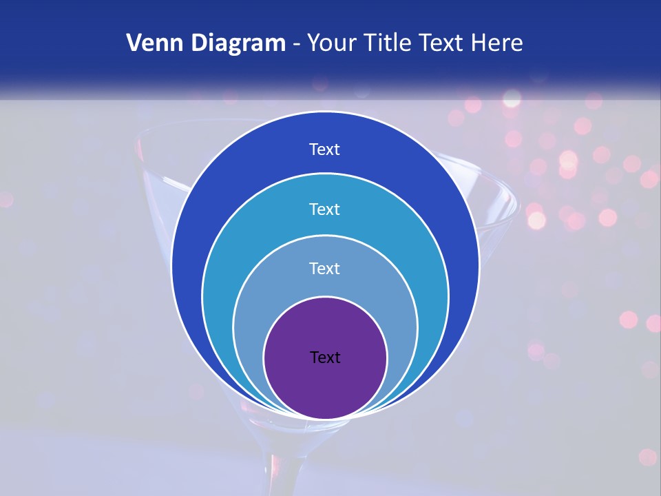 A Blue Drink In A Glass On A Table PowerPoint Template