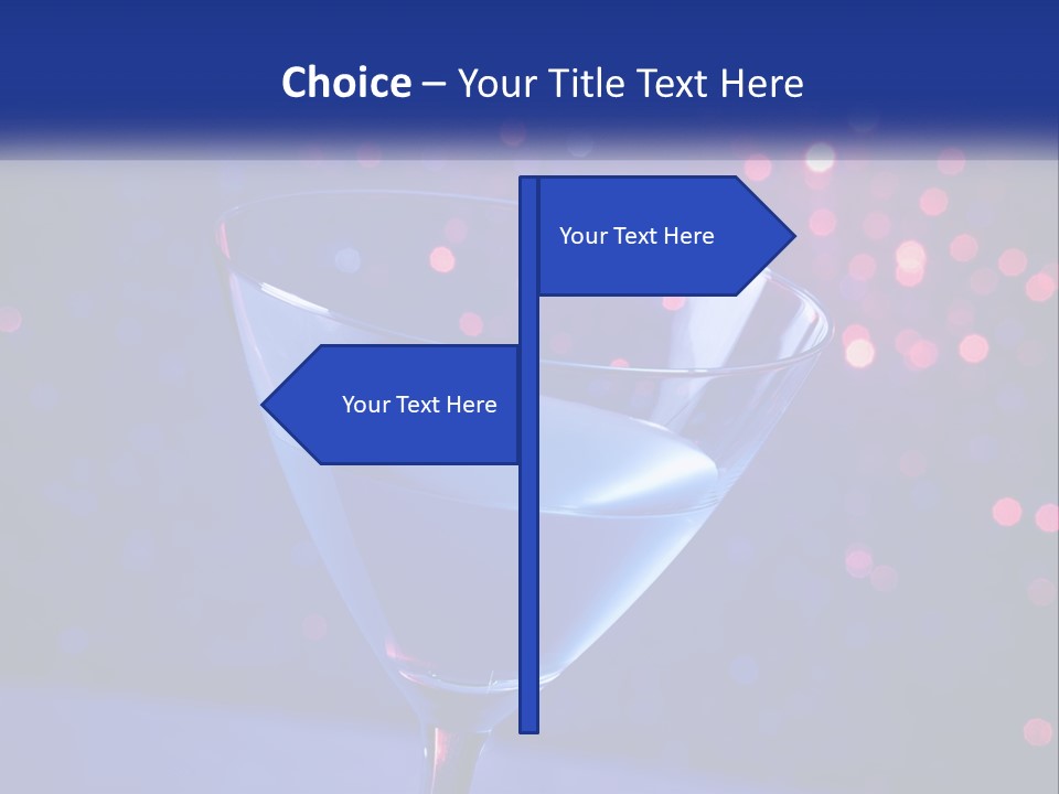 A Blue Drink In A Glass On A Table PowerPoint Template