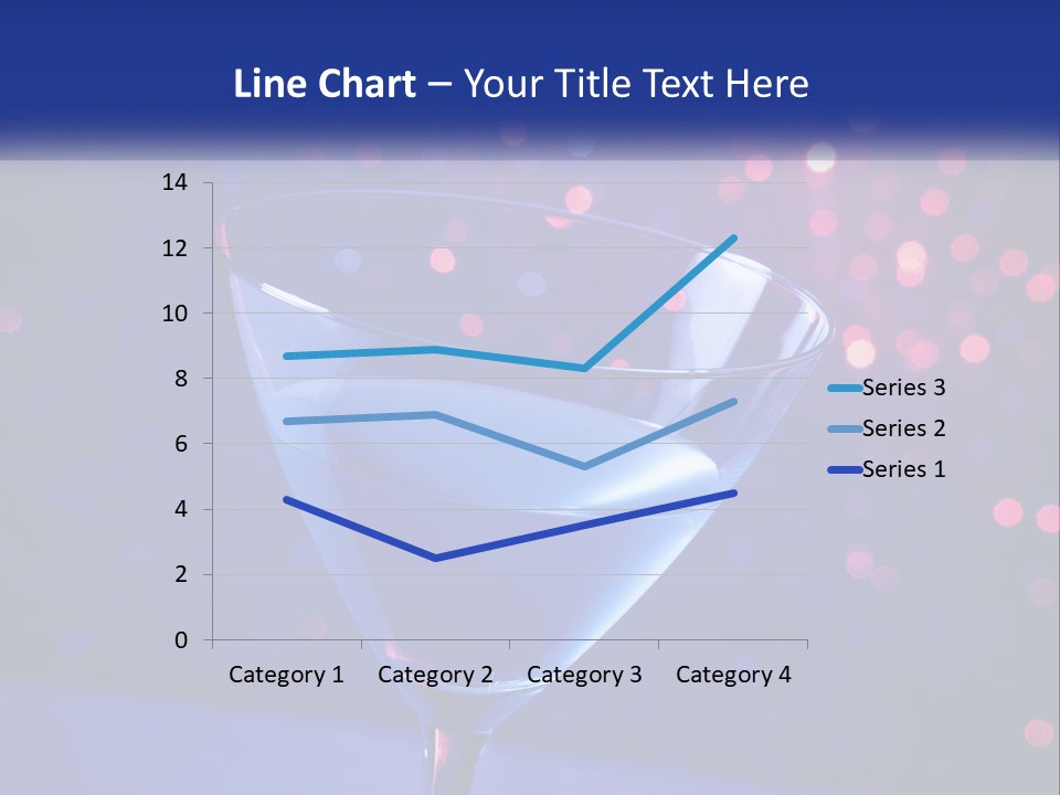 A Blue Drink In A Glass On A Table PowerPoint Template