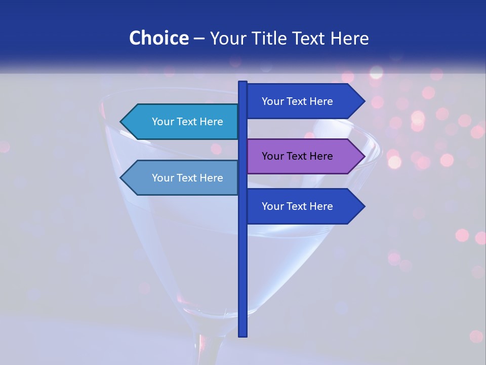 A Blue Drink In A Glass On A Table PowerPoint Template