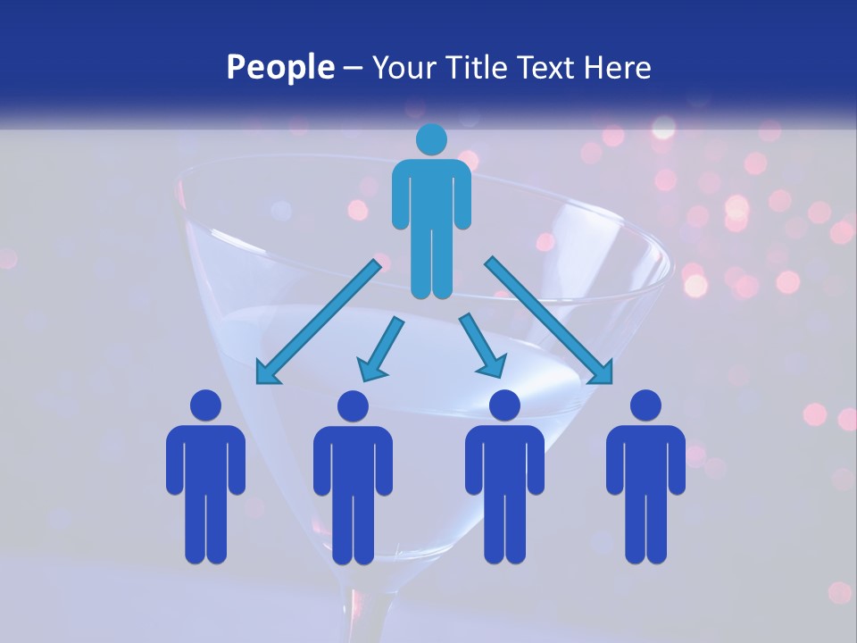 A Blue Drink In A Glass On A Table PowerPoint Template