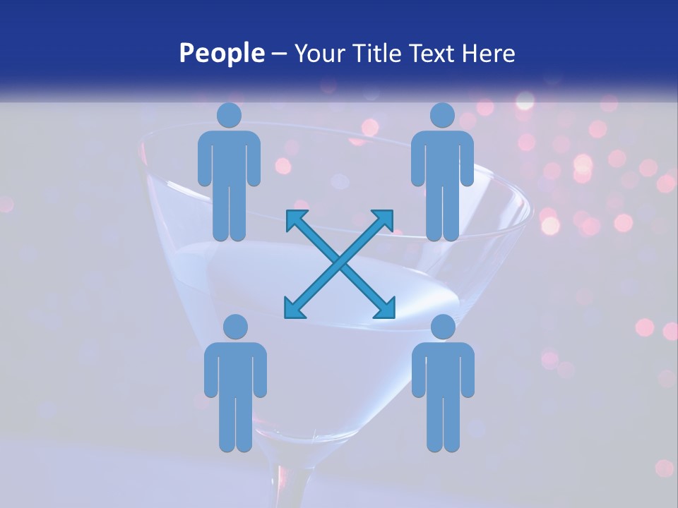 A Blue Drink In A Glass On A Table PowerPoint Template