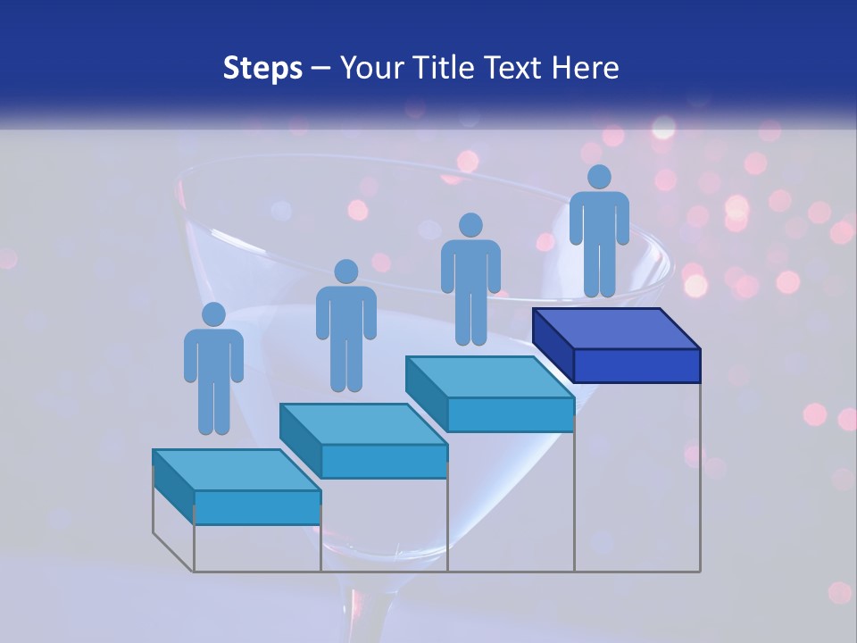 A Blue Drink In A Glass On A Table PowerPoint Template