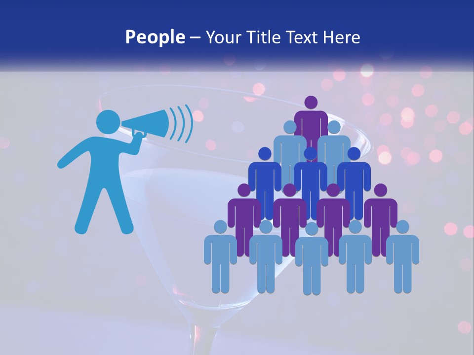 A Blue Drink In A Glass On A Table PowerPoint Template