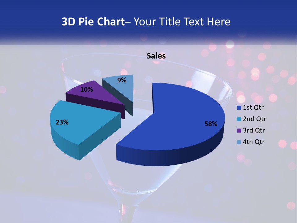 A Blue Drink In A Glass On A Table PowerPoint Template
