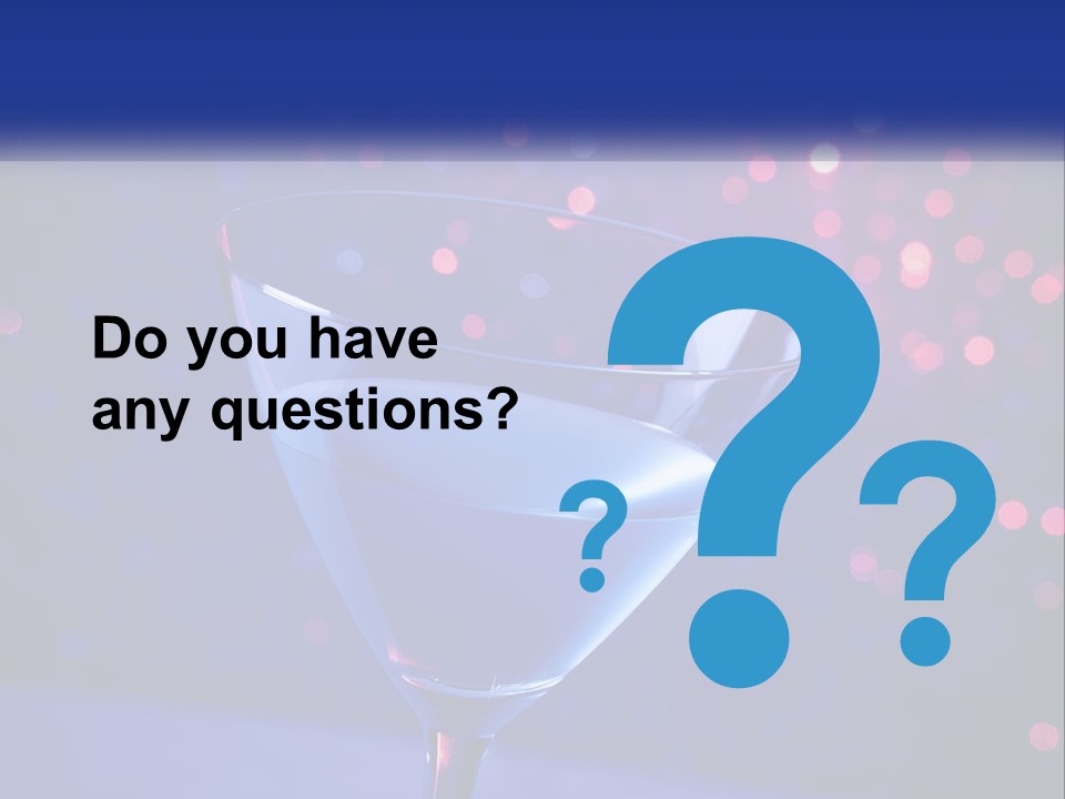 A Blue Drink In A Glass On A Table PowerPoint Template