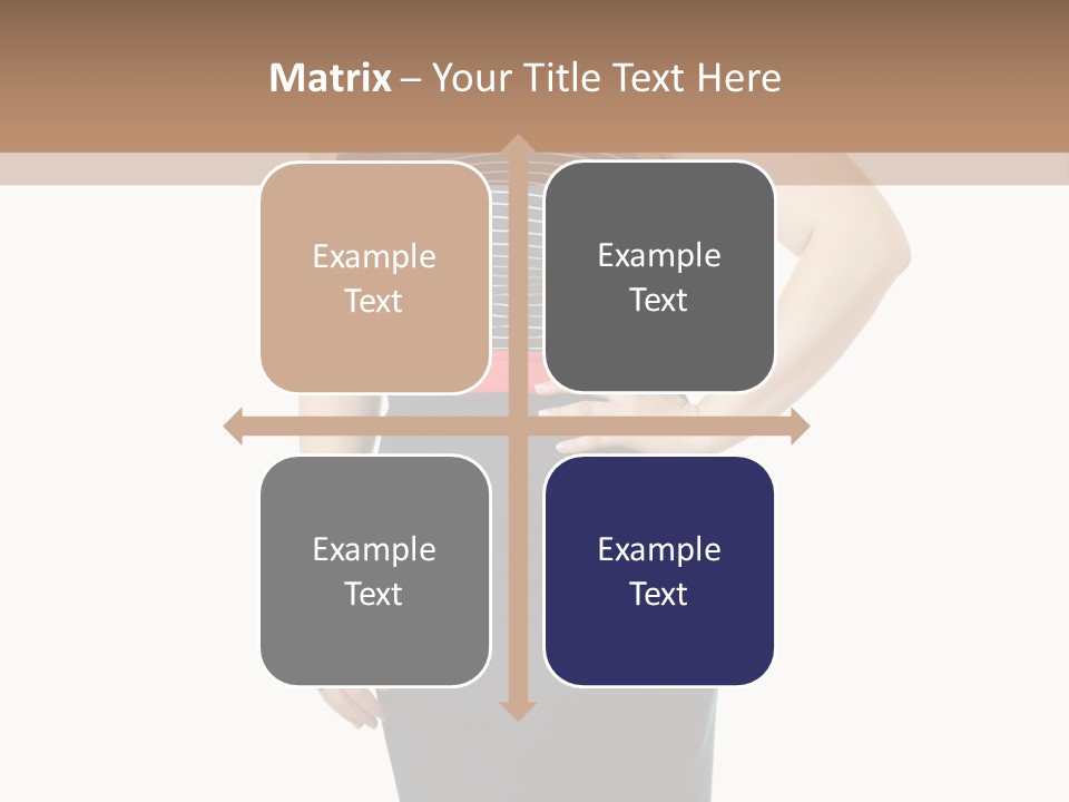 A Woman Standing In Front Of A Wall With Her Hands On Her Hips PowerPoint Template