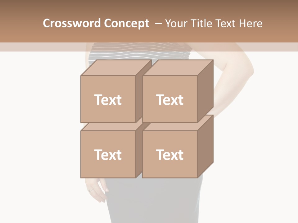 A Woman Standing In Front Of A Wall With Her Hands On Her Hips PowerPoint Template