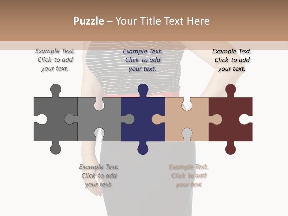 A Woman Standing In Front Of A Wall With Her Hands On Her Hips PowerPoint Template