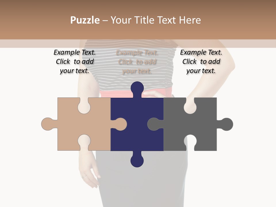 A Woman Standing In Front Of A Wall With Her Hands On Her Hips PowerPoint Template