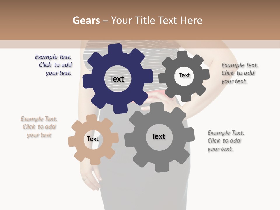 A Woman Standing In Front Of A Wall With Her Hands On Her Hips PowerPoint Template