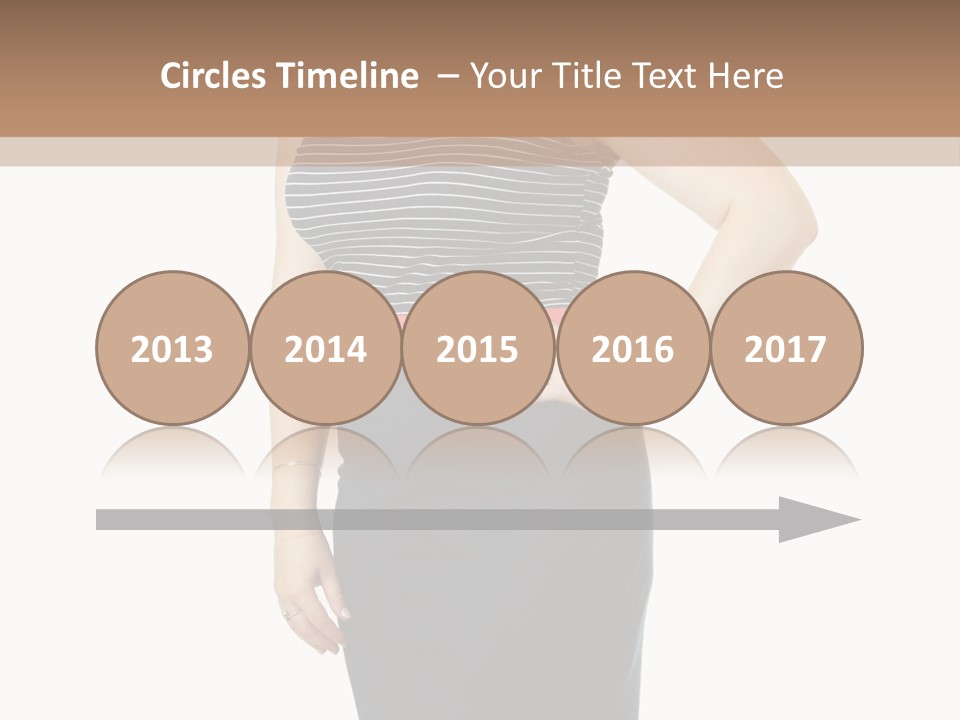 A Woman Standing In Front Of A Wall With Her Hands On Her Hips PowerPoint Template