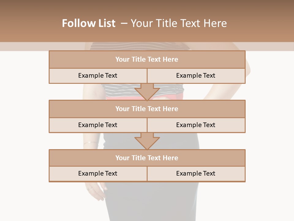 A Woman Standing In Front Of A Wall With Her Hands On Her Hips PowerPoint Template
