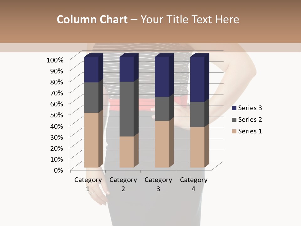 A Woman Standing In Front Of A Wall With Her Hands On Her Hips PowerPoint Template