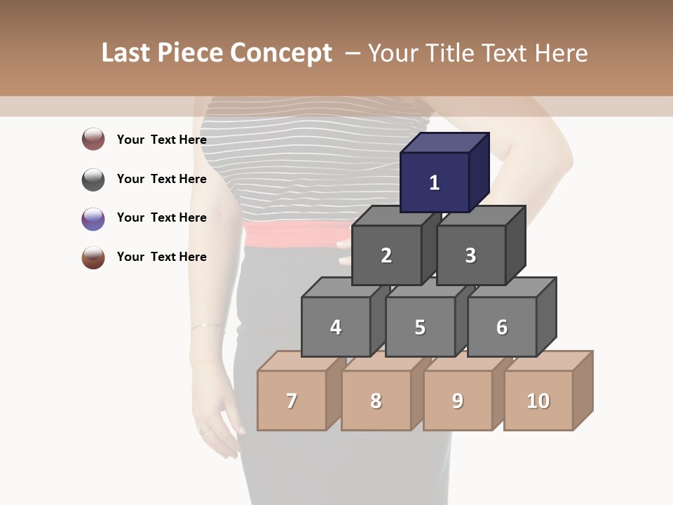 A Woman Standing In Front Of A Wall With Her Hands On Her Hips PowerPoint Template