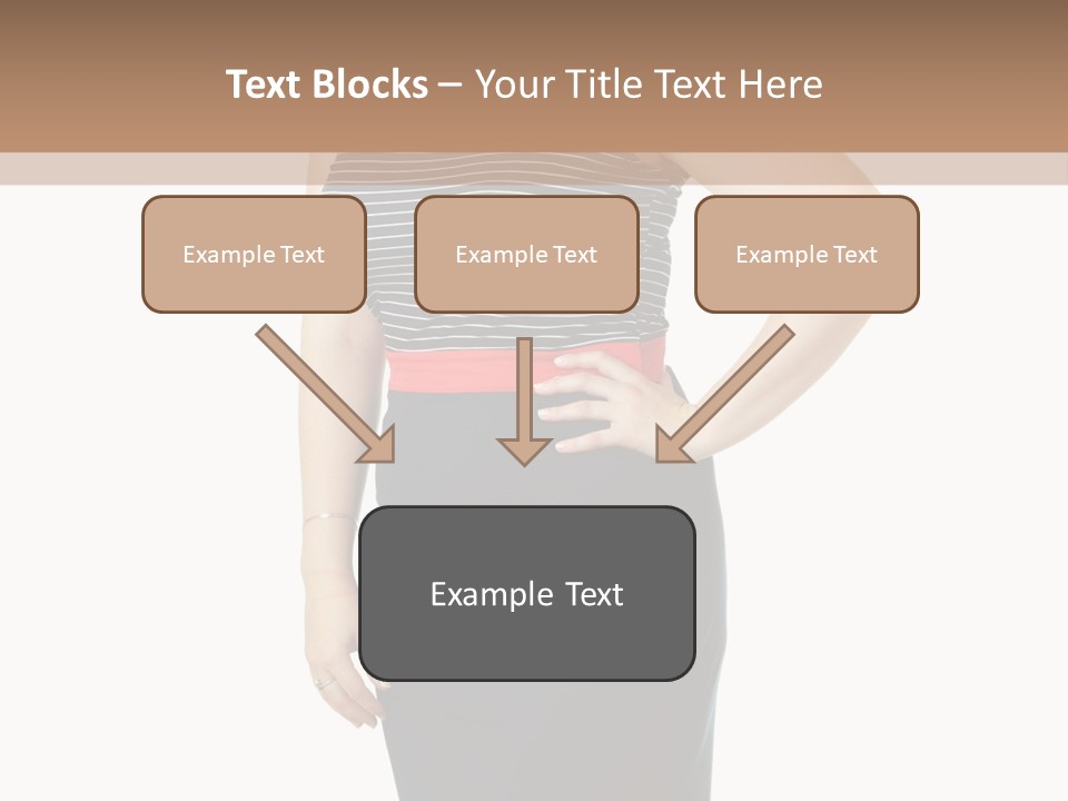 A Woman Standing In Front Of A Wall With Her Hands On Her Hips PowerPoint Template