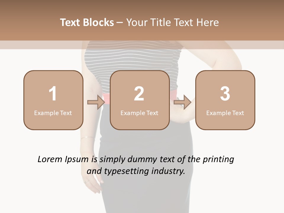 A Woman Standing In Front Of A Wall With Her Hands On Her Hips PowerPoint Template