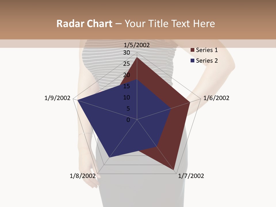 A Woman Standing In Front Of A Wall With Her Hands On Her Hips PowerPoint Template