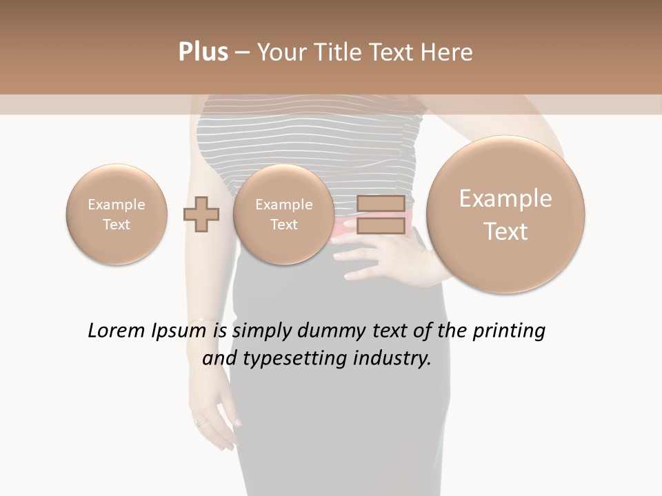 A Woman Standing In Front Of A Wall With Her Hands On Her Hips PowerPoint Template