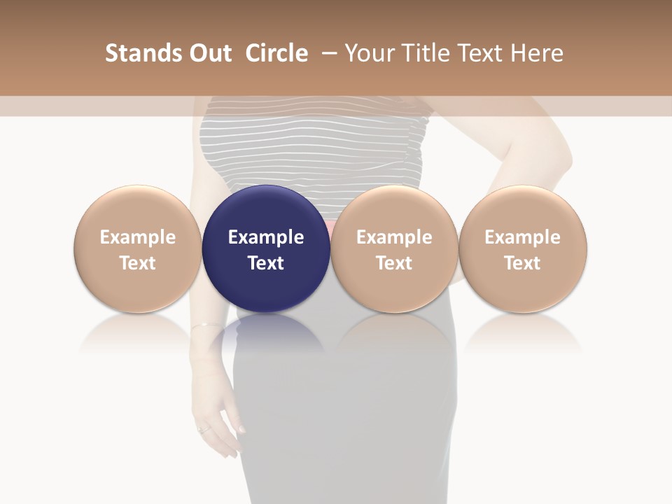 A Woman Standing In Front Of A Wall With Her Hands On Her Hips PowerPoint Template
