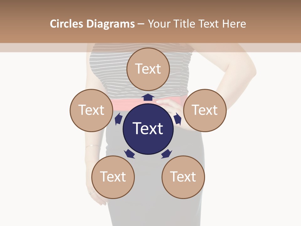 A Woman Standing In Front Of A Wall With Her Hands On Her Hips PowerPoint Template