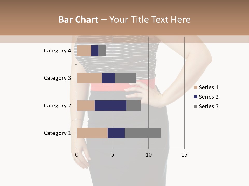 A Woman Standing In Front Of A Wall With Her Hands On Her Hips PowerPoint Template