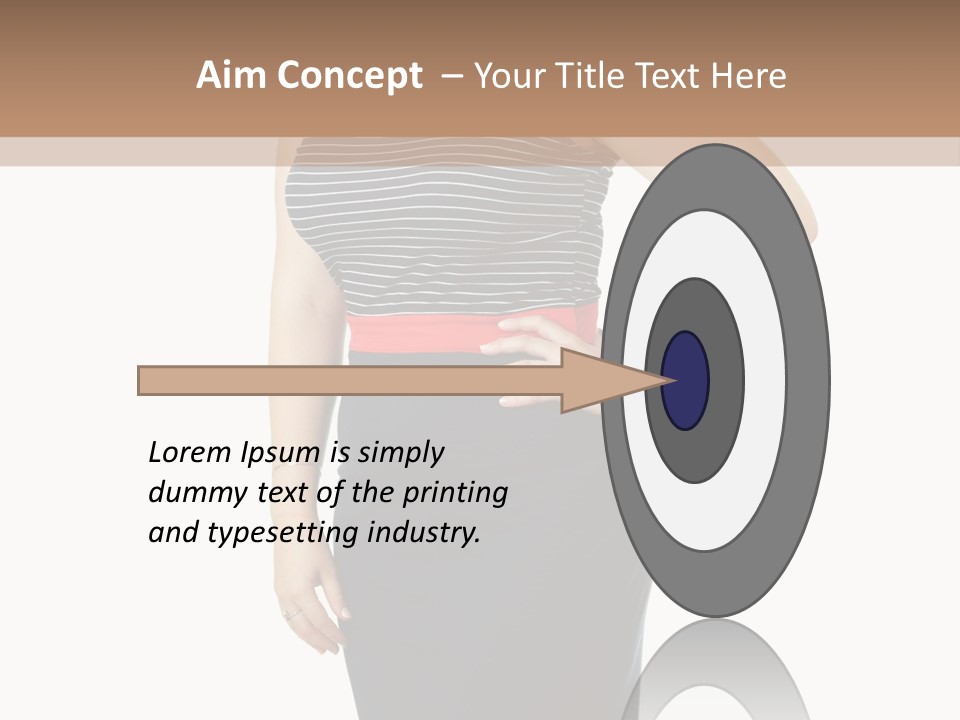 A Woman Standing In Front Of A Wall With Her Hands On Her Hips PowerPoint Template