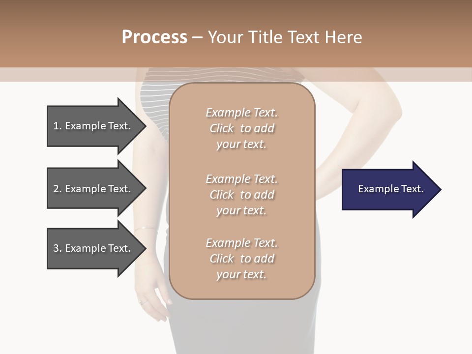 A Woman Standing In Front Of A Wall With Her Hands On Her Hips PowerPoint Template