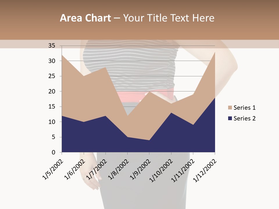 A Woman Standing In Front Of A Wall With Her Hands On Her Hips PowerPoint Template
