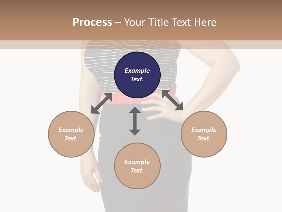 A Woman Standing In Front Of A Wall With Her Hands On Her Hips PowerPoint Template