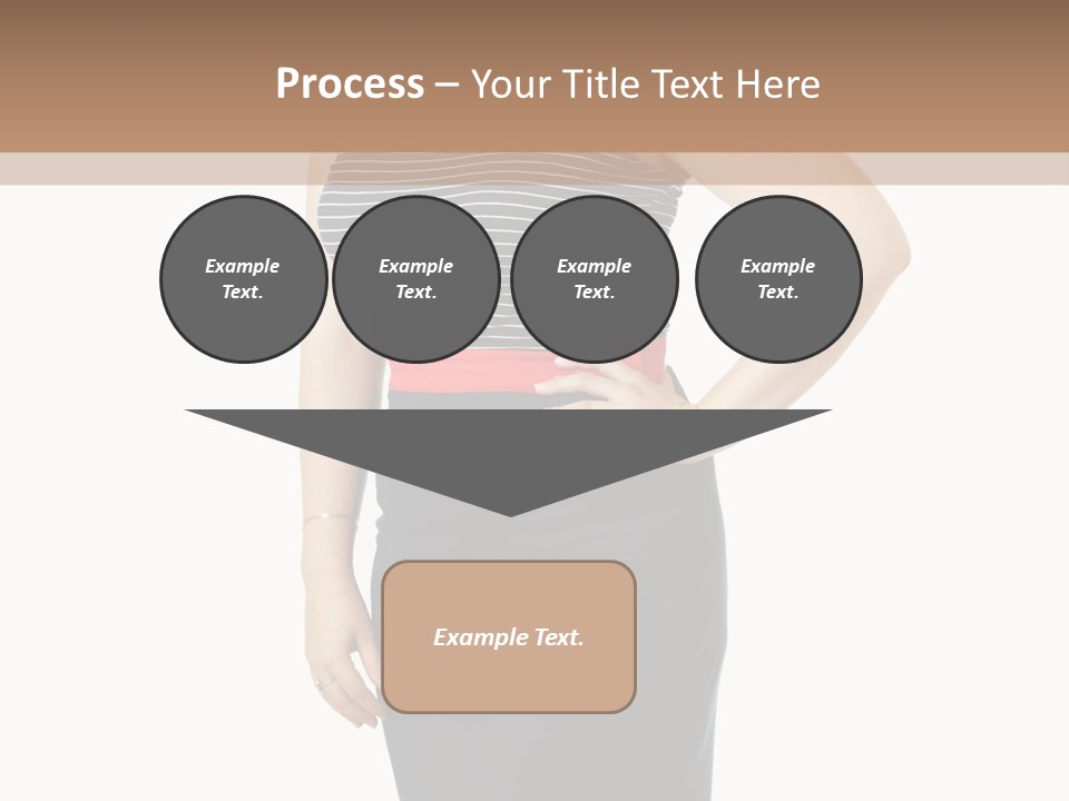 A Woman Standing In Front Of A Wall With Her Hands On Her Hips PowerPoint Template