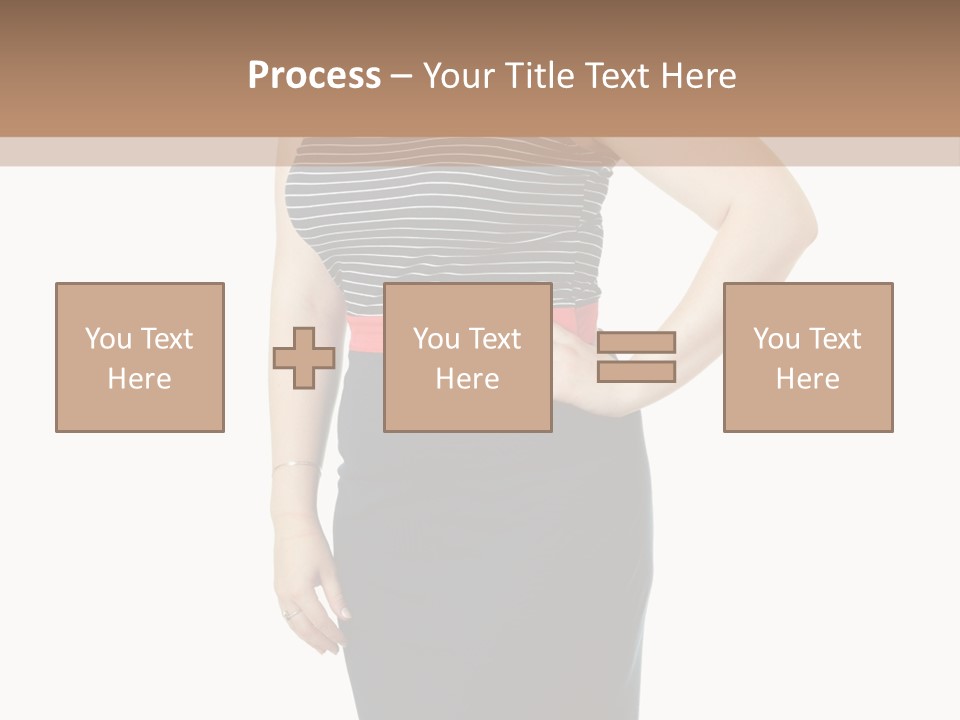 A Woman Standing In Front Of A Wall With Her Hands On Her Hips PowerPoint Template