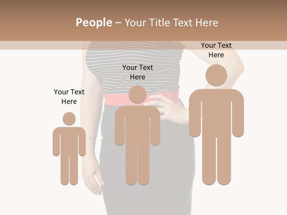 A Woman Standing In Front Of A Wall With Her Hands On Her Hips PowerPoint Template