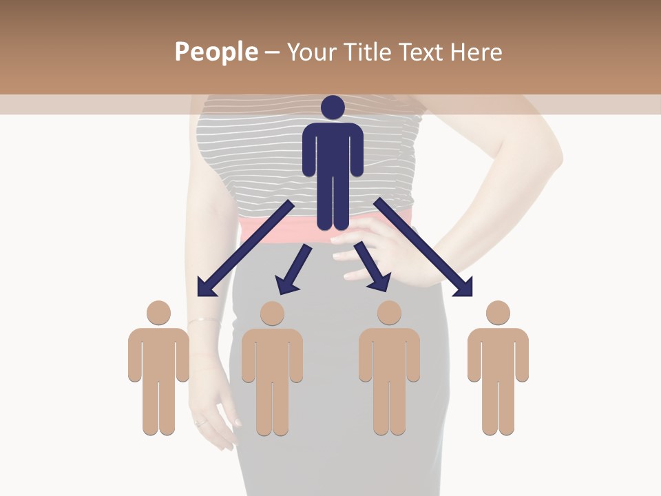 A Woman Standing In Front Of A Wall With Her Hands On Her Hips PowerPoint Template