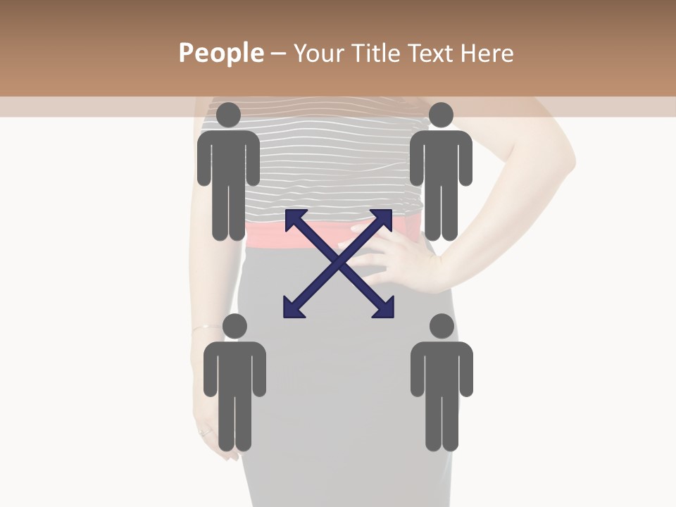 A Woman Standing In Front Of A Wall With Her Hands On Her Hips PowerPoint Template