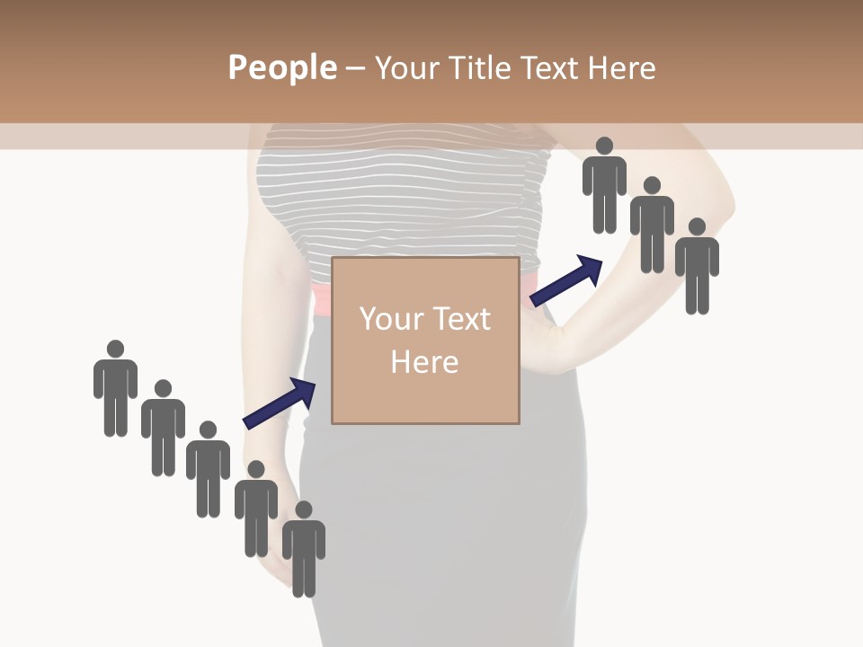 A Woman Standing In Front Of A Wall With Her Hands On Her Hips PowerPoint Template