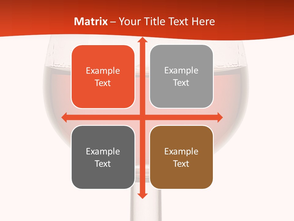 A Glass Of Wine On A Red And White Background PowerPoint Template